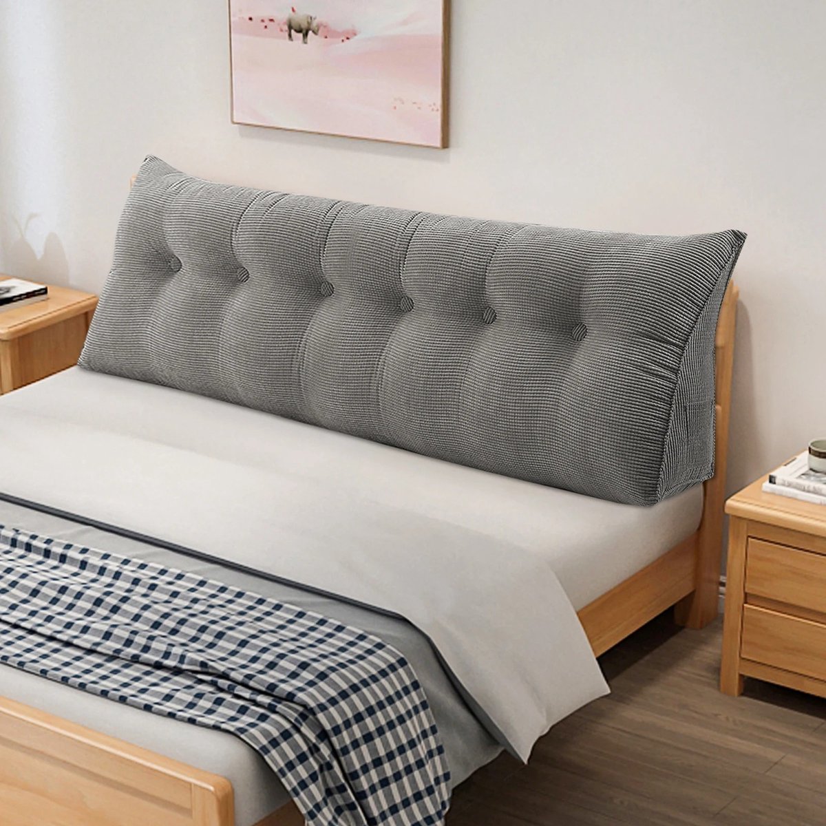 Inovra - Dailygoods Rugkussen Lange wigkussen Lendenkussen 120/140/160/180/200 cm, voor slaapbank Lezen Kussen Hoofdeinde Kussen