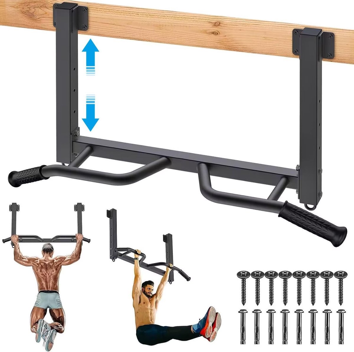 Verstelbare Wandbeugel voor Pull Up Bar - Ideaal voor Thuis Gym, Krachttraining en Fitness