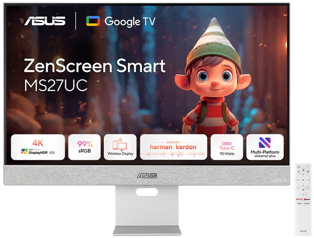 ASUS ZenScreen Smart MS27UC 27  4K Ultra HD 60Hz IPS