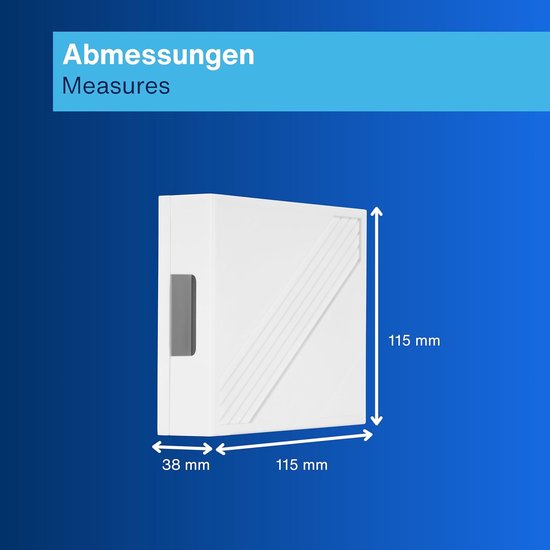 Deurbel Dubbele Klank - Gong Bel - Bezoekers Ontvangen - Mechanisch Geluid - 78 dB - Wit — afbeelding 2