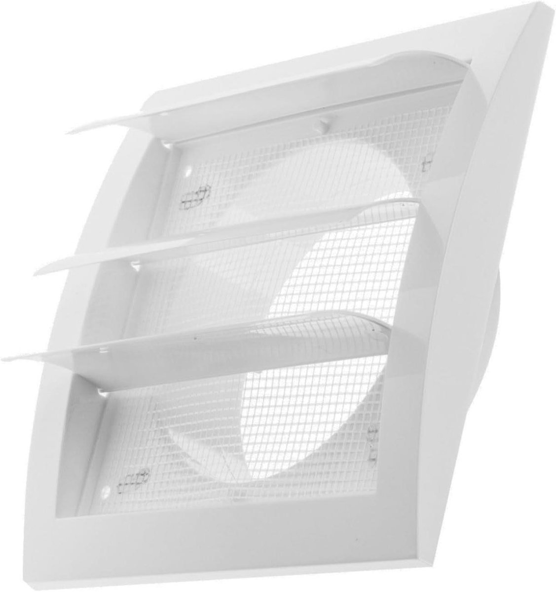 Ventilatie Rooster - Lucht Uitlaat - Ventilatie Binnen - Automatische Lamellen - Ø 100 mm - Wit