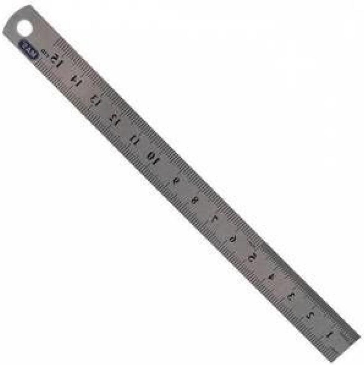 Metalen Liniaal - Meetlat - Tekenen Meten - Slijtvast - 15 cm - Zilver