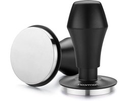 Koffie Tamper - Espresso Drukker - Perfect Koffie Zetten - Verstelbare Veerdruk - 58.5 mm - Zwart