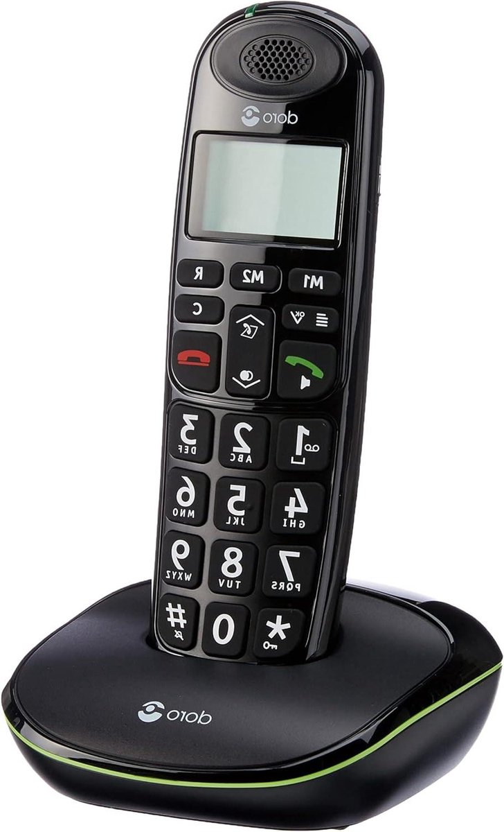 Draadloze Telefoon - Senioren Telefoon - Thuis Bellen - Grote Knoppen - 10 Uur Beltijd - Zwart