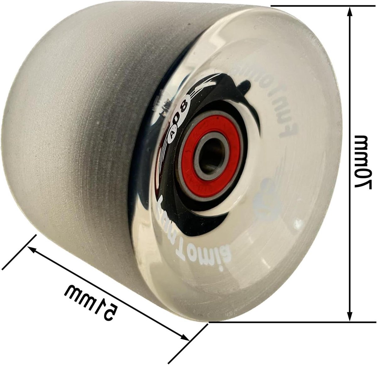 Longboard wielen Skateboard wielen Freeriden dansen sliden Zonder batterijen 70x51mm 80A