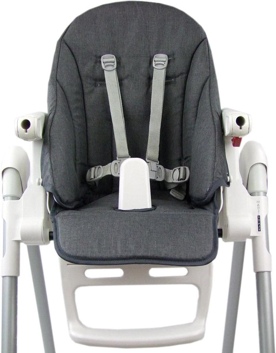 Kinderstoelhoezen Set - Zitkussen Bekleding - Comfortabel Zitten - Perfecte Pasvorm - 300g Vulling - Grijs Gemêleerd