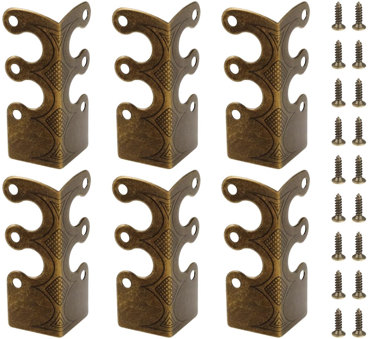 Inovra- Hoekbeschermers Metalen - 12 Stks - 4,8x2,9x2,1 cm - Slagvast - Plinten Bescherming - Hoekdecoratie - Hoekbescherming