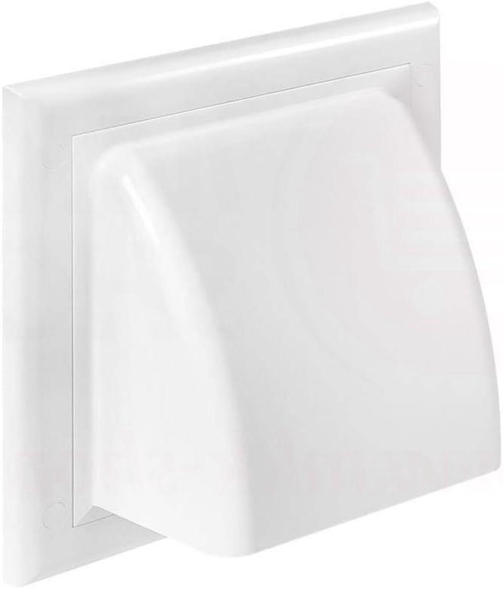 Weerbestendig Ventilatie Rooster Ø100mm Rond Wit - Terugslagklep & Insectenhor