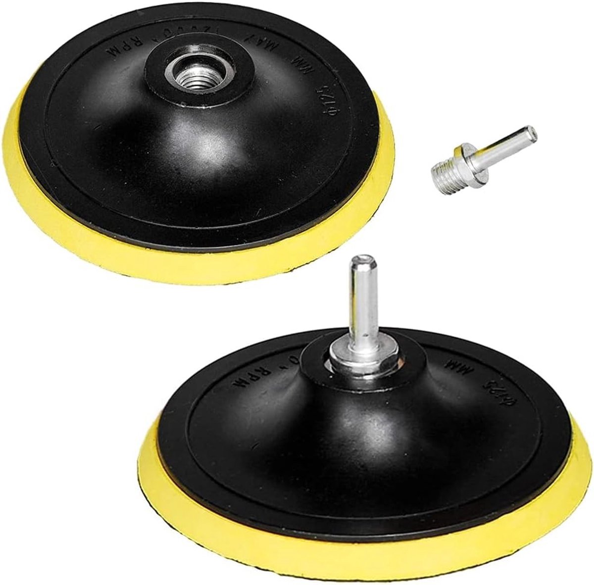 2 Stuks 5 Inch Haak en Lussysteem Schuurpad met M14 Booradapter voor Polijsten en Schuren