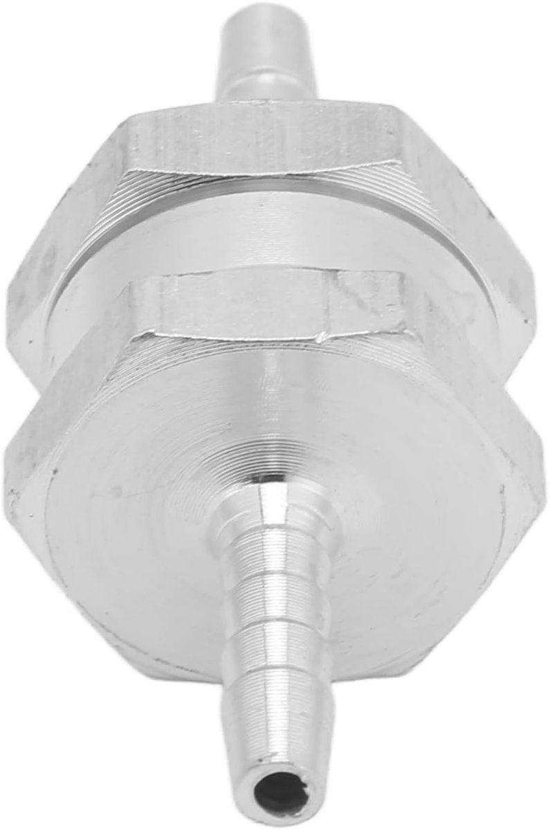 Universele 4mm Retourklep voor Brandstof en Water - Aluminium Legering, Eenvoudige Installatie, Duurzaam en Betrouwbaar