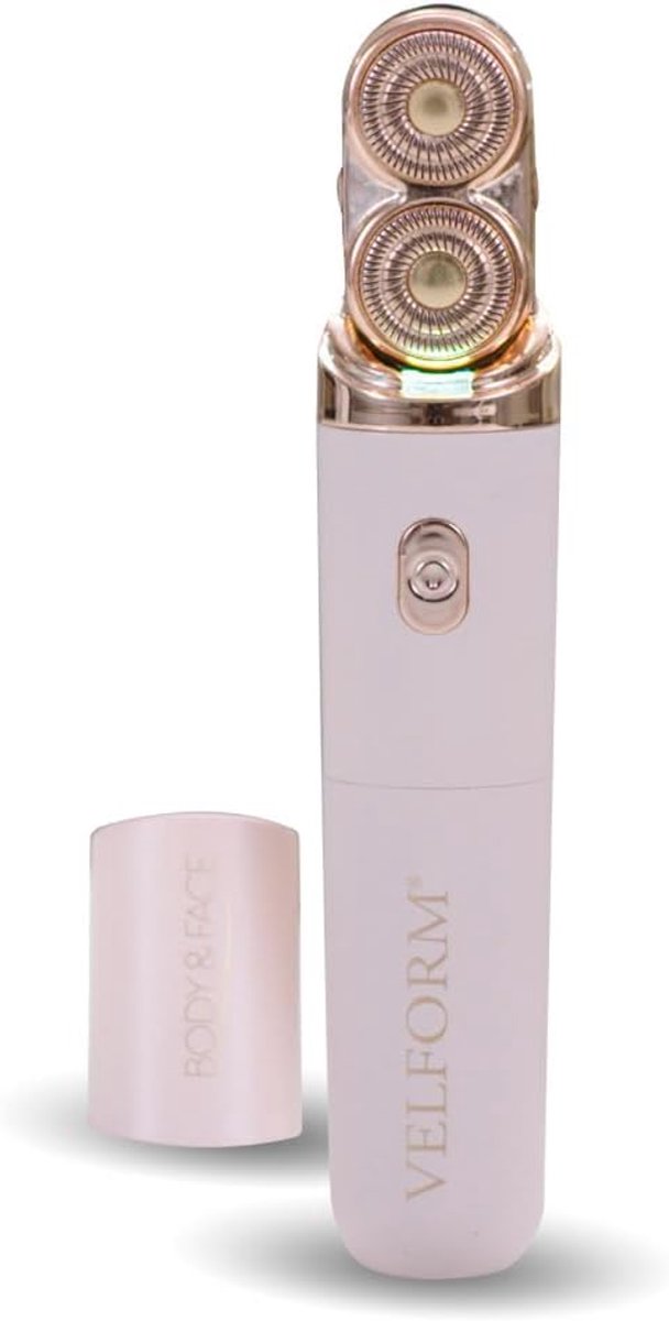 Thijox - VELFORM Body & Face Epilator – Pijnloze Ontharingsapparaat met LED Licht, Dubbele Koppen en Verwisselbare Opzetstukken voor Alle Huidtypes, P