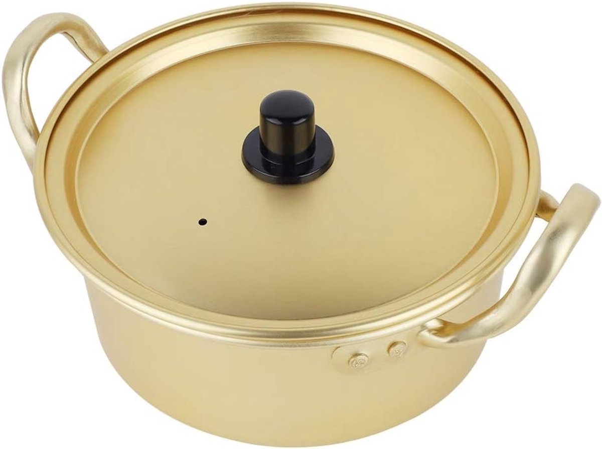 Ramen Noodle Pot voor het Koken van Soepen, Curry, Pasta en Stoofschotels - 16 cm Kookpot voor Koreaanse Gerechten