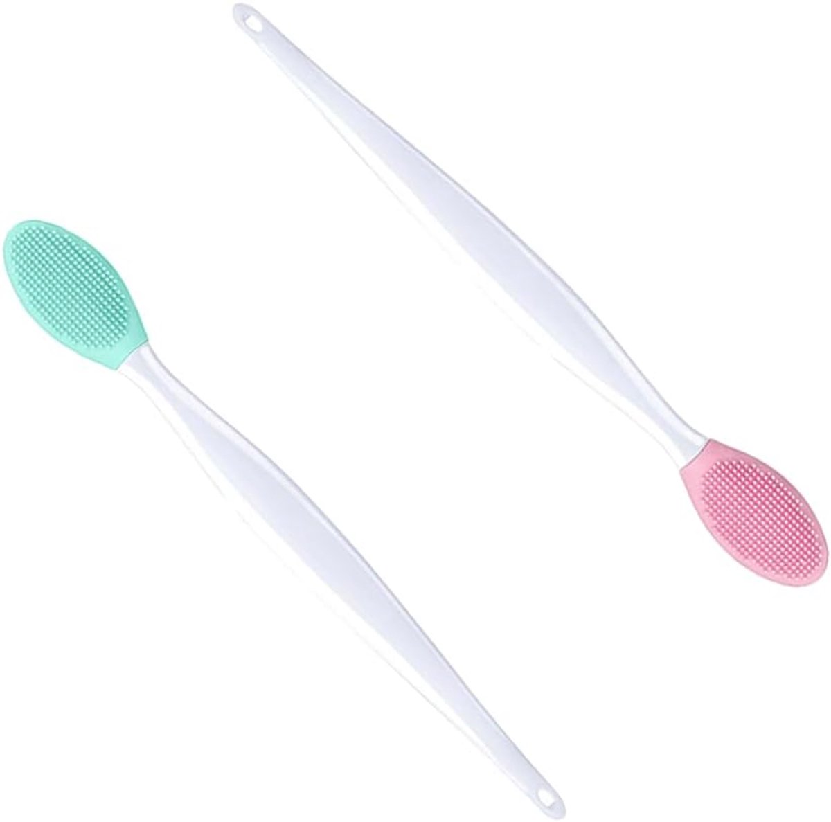 Thijox - Siliconen Exfoliërende Lipborstel Set - 2 Stuks Dubbelzijdige Zachte Lippenkwasten voor Make-up, Reiniging en Mee-Eter Verwijdering - Perfect