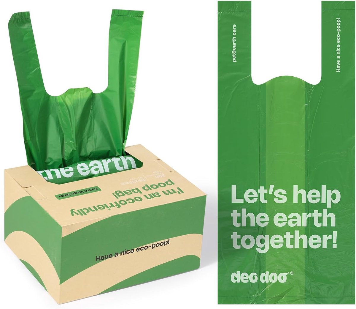 SnelShoppen - 300 Stuks Hondenpoepzakjes met Handvatten, Extra Dikke en Lekvrije Afvalzakken voor Kleine, Middelgrote en Grote Honden, Perfect voor Wa