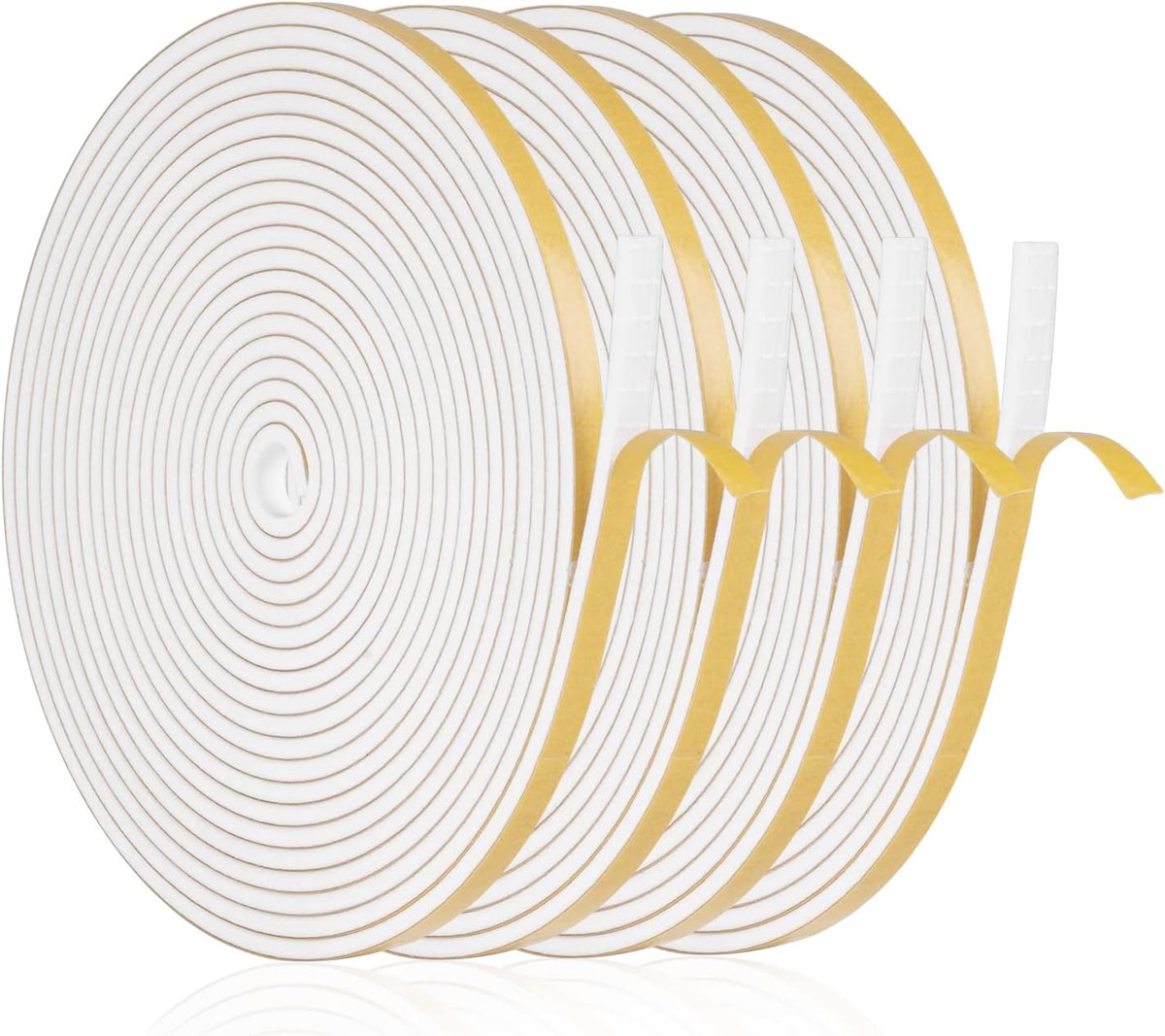 Thijox - Zelfklevende Deur- en Raamafdichting 6 mm x 3 mm - Perfect voor Geluidsisolatie, Kou- en Warmtebescherming, Geschikt voor Ramen, Deuren en Da