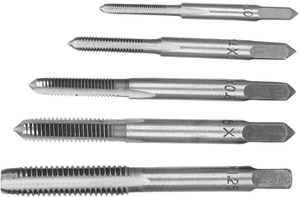 Dailygoods- Schroefdraad Snijgereedschap 5-delig - Metrische Schroefdraadboren - Hittebestendig - Slijtvast - Voor Gereedschapsmachines - Snelstaal - Schroefboorset