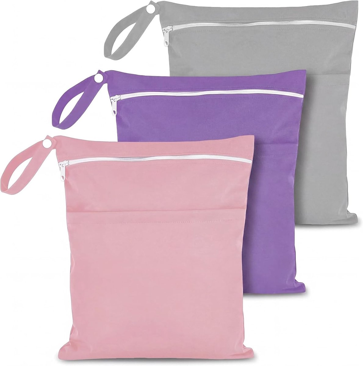 Thijox - 3 Stuks Waterdichte Zwemzakken, Herbruikbare Wetbag voor Zwemspullen met Dubbele Zakken, Ideaal voor Natte Kleding, Strandhanddoeken, en Yoga