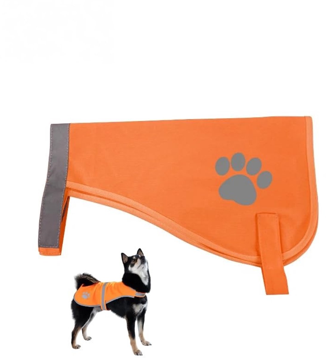 Dailygoods - Veiligheidsvest voor honden, veiligheid voor honden, veiligheidshesje, hondenveiligheidsvest, veiligheidsvest, voor nachtwandelingen, outdoor-avontuur, wielbegeleiding, training en gezelschap (oranje