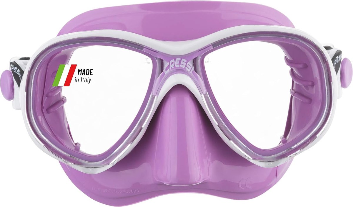 Thijox - Cressi Estrella Jr Duikmasker voor Kinderen - Veilig en Comfortabel - Ideaal voor Onderwateravonturen - Verstelbare Band - Transparant Blauw