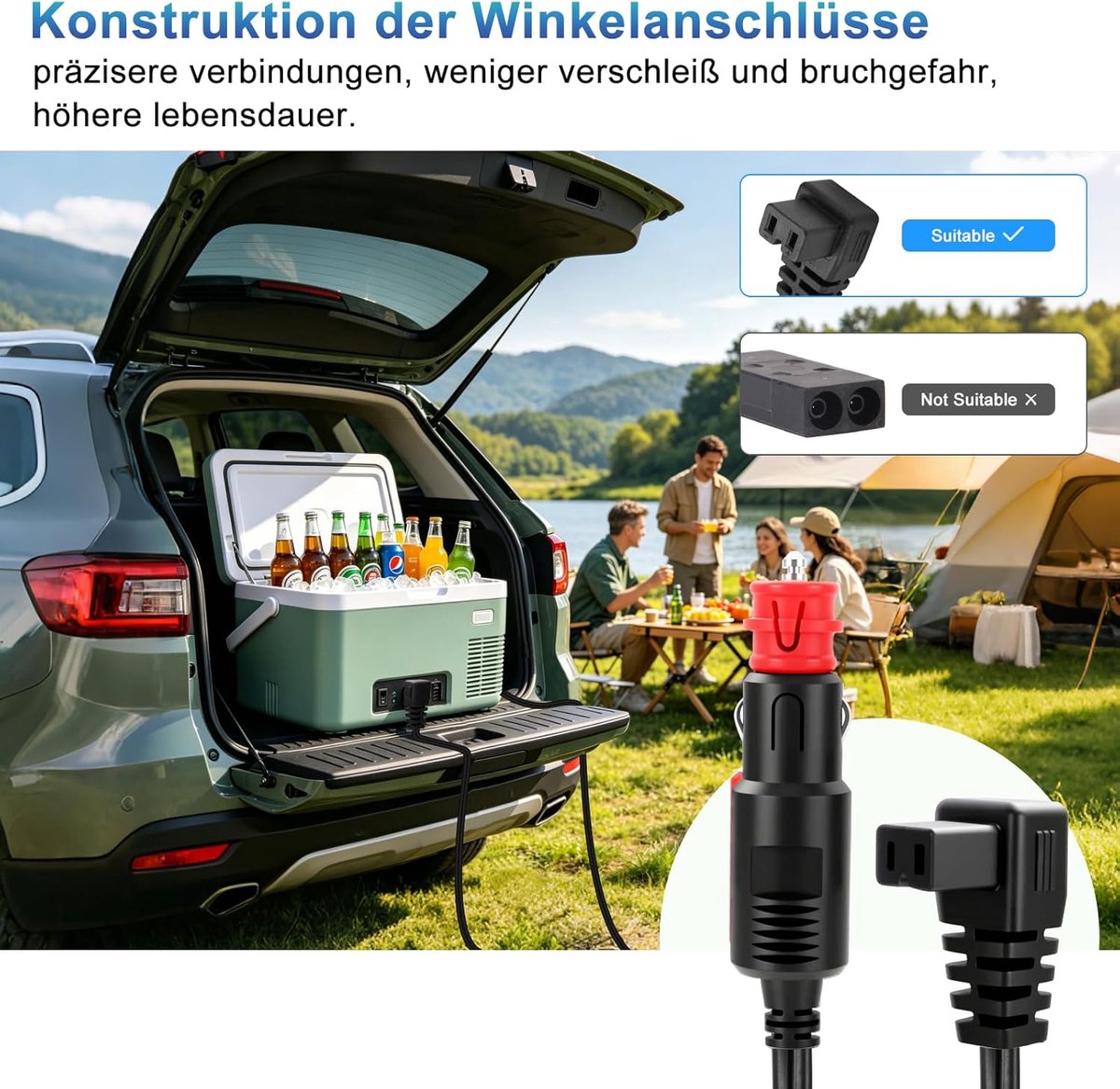 Thijox - 12 V Sigarettenaansteker Verlengkabel 3,5 m - Autoverlengkabel voor Koelboxen, Dometic, Alpicool, Waeco CF, ARB - 12 Volt Aansluiting voor Ca – foto 3