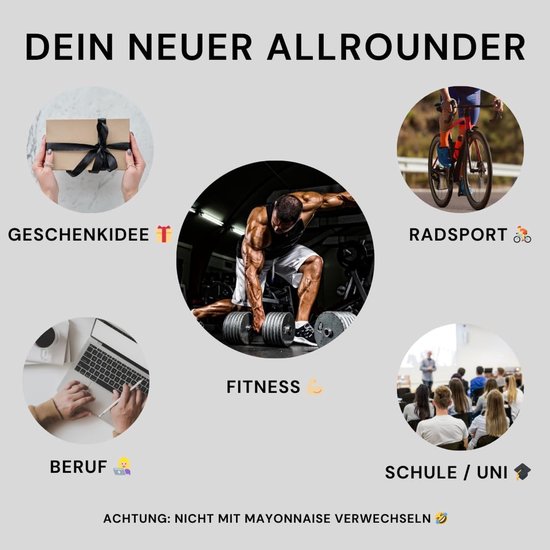 SnelShoppen - Drinkfles Classic Mayonaise 500 ml BPA-vrije waterfles voor Sport, Fitness, Vrije Tijd, Outdoor, Fiets, Werk, Reizen, School, Duurzaam C — afbeelding 5