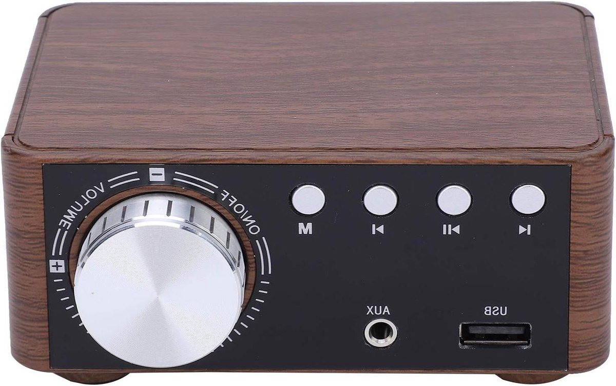 Digitale Audio Versterker - HIFI Stereo AMP - Muziek Afspelen - Bluetooth 5.0 Connectie - 50W x 2 - Blauw