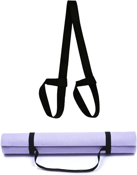 Yogamat Riem - Draagband Oefenmat - Sporten Thuis - Verstelbaar - Eén Maat - Zwart van Yogamat — afbeelding 4