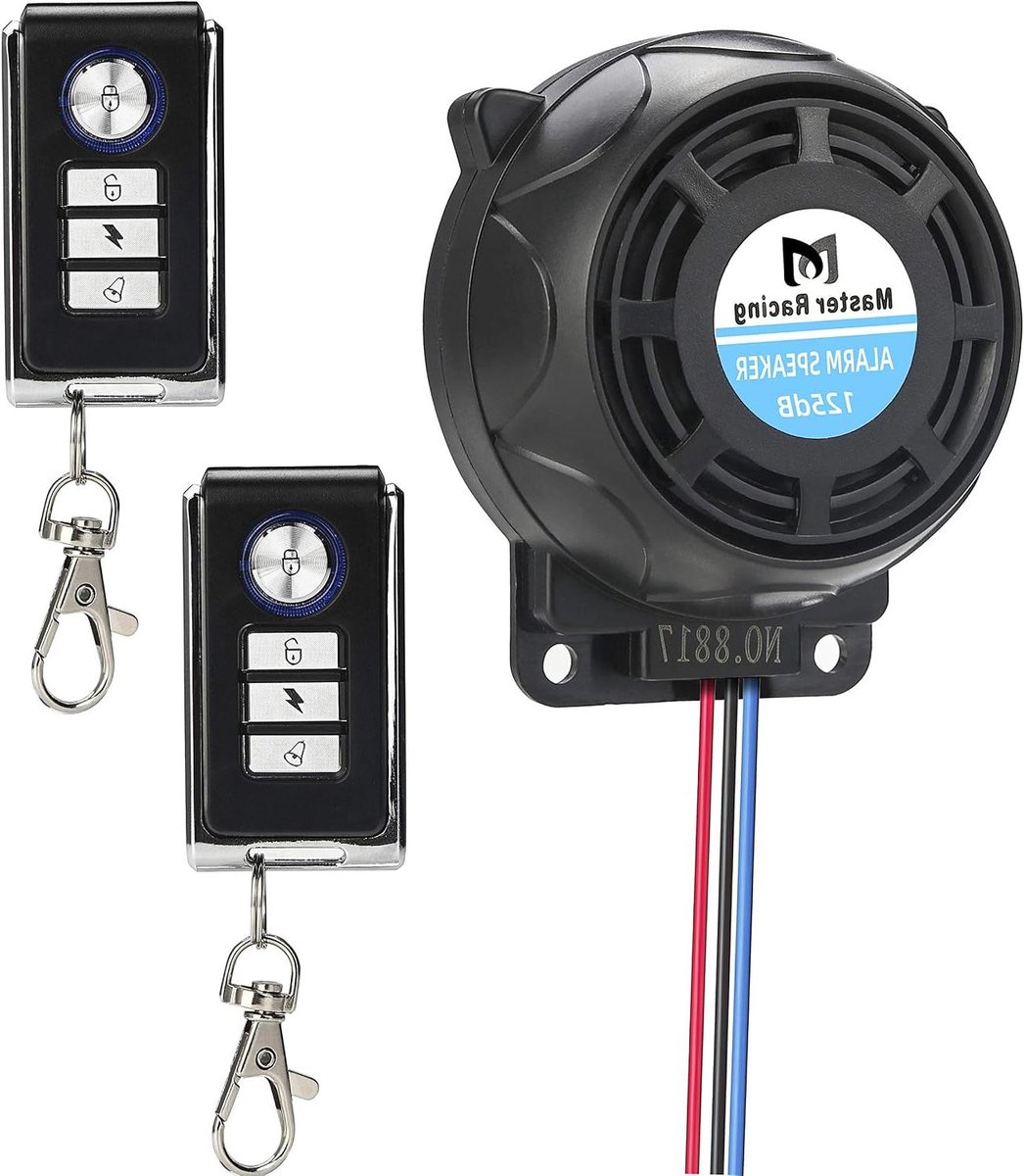 Motor Alarm Systeem - Diefstalbeveiliging Scooter - Voertuig Beveiligen - Instelbare Gevoeligheid - 125 Decibel - Zwart