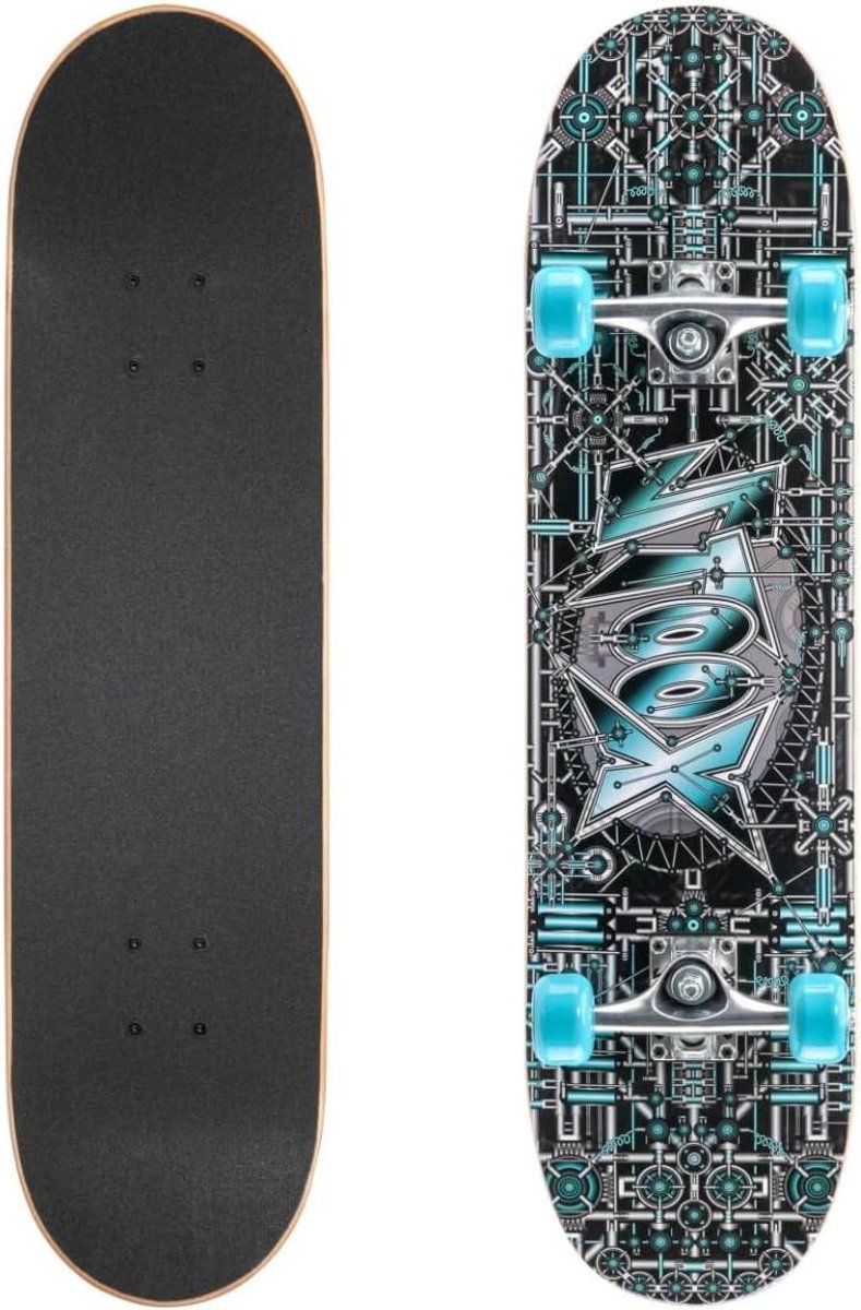 Compleet Skateboard Beginnersboard Tricksboard Straat Skate Tricks 9 Laags Esdoorn Dek 79 x 20 cm
