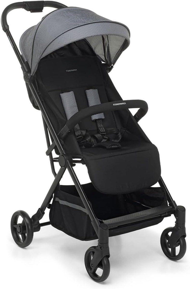 Compacte kinderwagen - Reisbuggy lichtgewicht - Onderweg met baby - Met één hand sluitbaar - Tot 22 kg - Beton