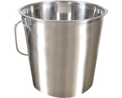 Metalen Emmer - Opbergbak - Veelzijdig Gebruik - Robuust Ontwerp - 8.5 Liter - Zilverkleurig