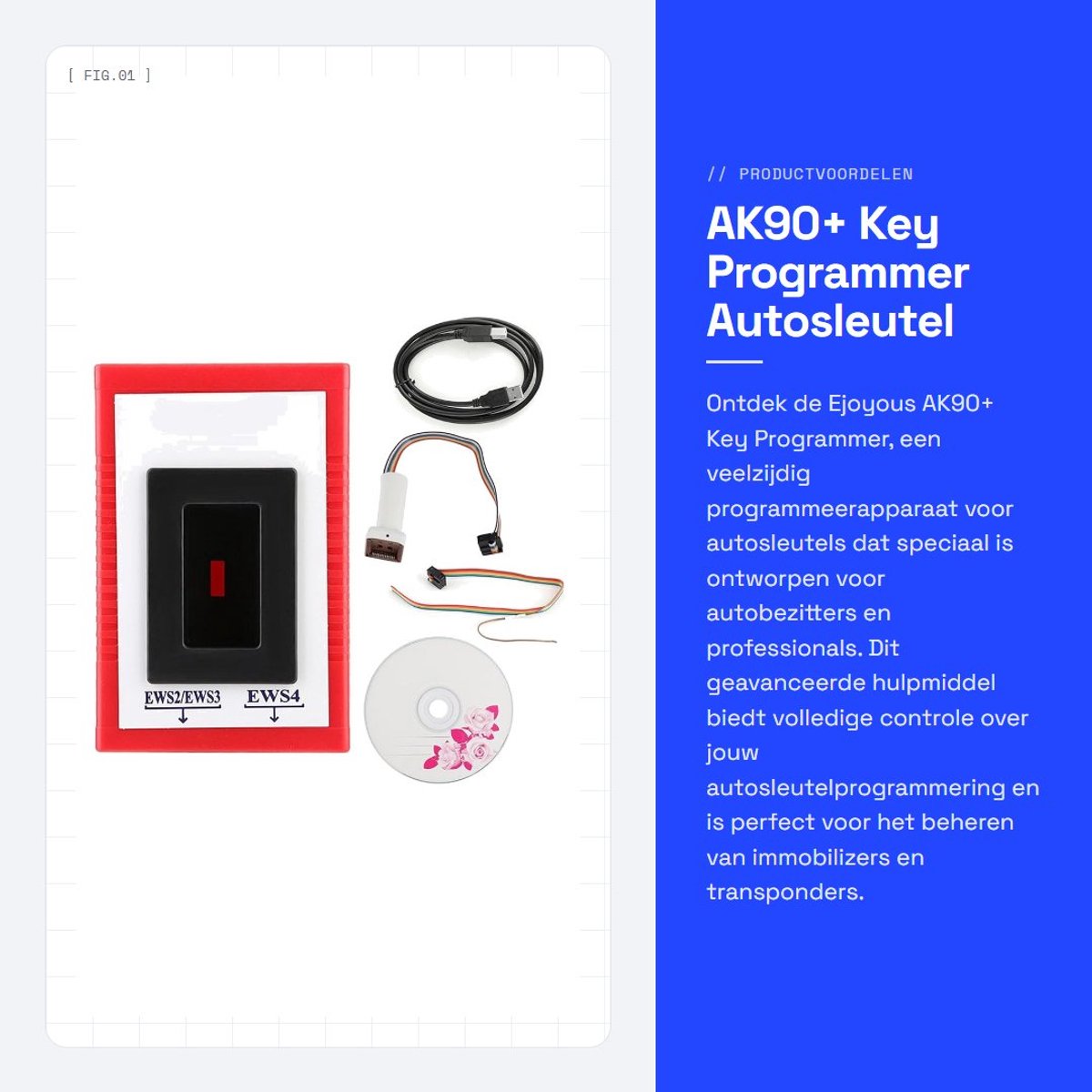 Dailygoods- Sleutelprogrammer Geavanceerde Compatibiliteit - Autosleutel - Transponder - Diagnosegereedschap - Immobilizer - Efficiënte Sleutelidentificatie - Autosleutelprogrammer