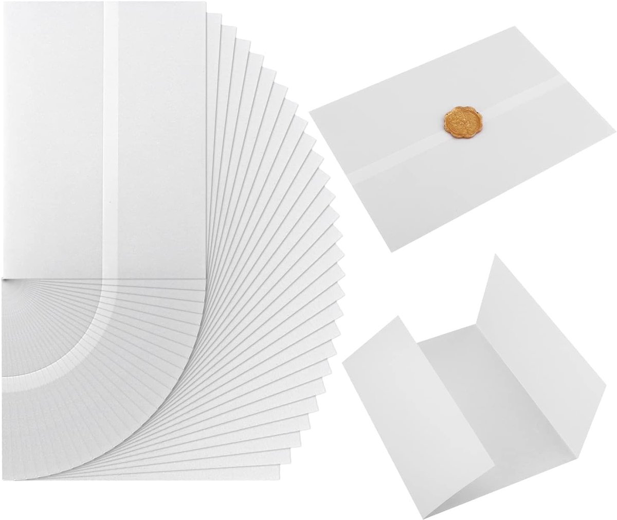 120 Stuks Vellum Jackets voor Uitnodigingen, 13x18cm Prefolded Translucent Vellum voor Bruiloften, Babyshowers en Verjaardagen