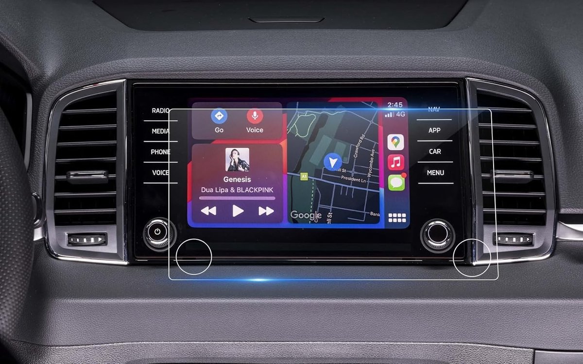 Navigatie Beschermfolie voor Skoda Karoq 2018-2025 en Kodiaq 2016-2023, 8 Inch Bolero Schermbeschermer, 9H Krasbestendig Gehard Glas, Ideaal voor Auto Accessoires en Schermbescherming