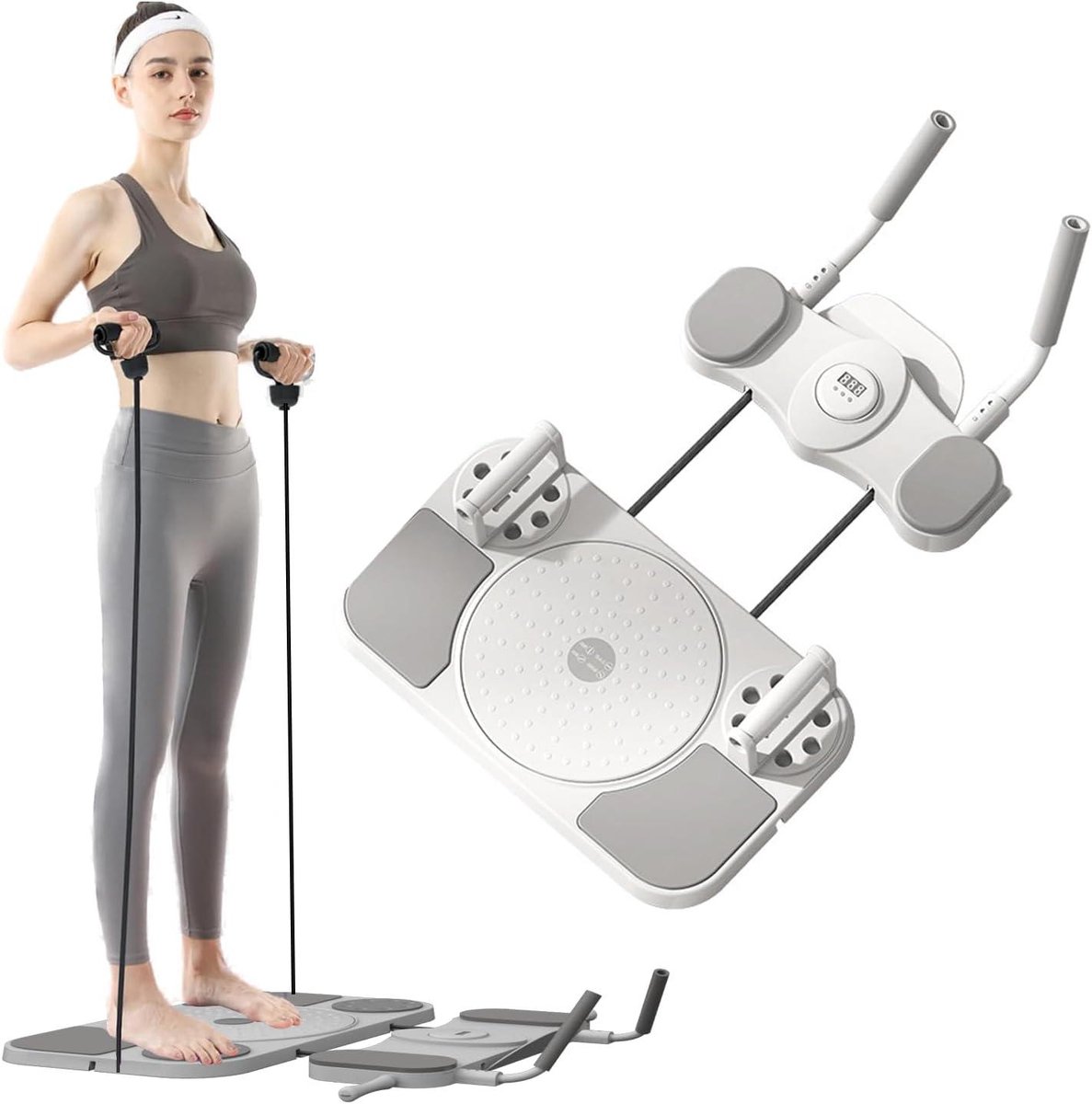 Pilates Board - Fitness Set - Full Body Workout - 5-in-1 Multifunctioneel - 90 cm - Wit