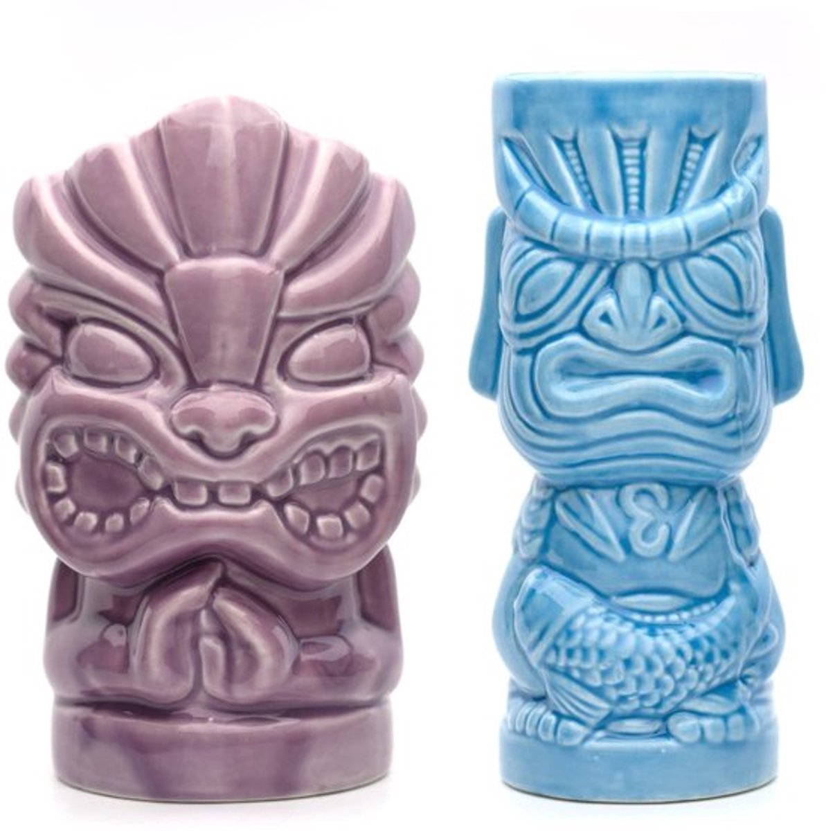 Dailygoody - Tiki Keramische Bekers - Set van 2 - Tropisch drinkgerei