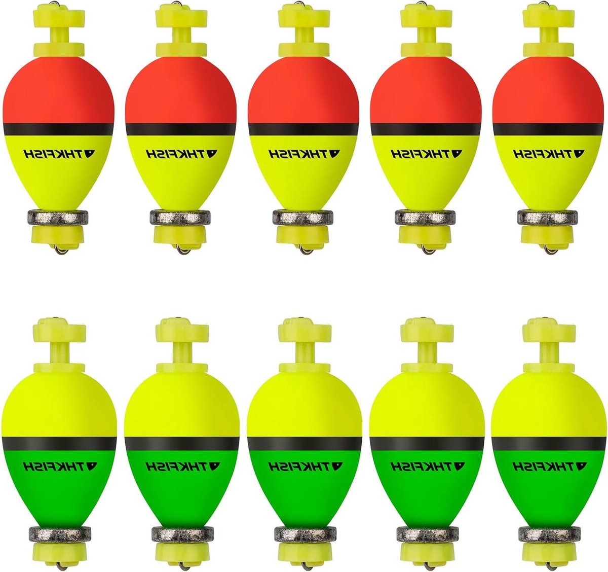 Visloodjes - Dobbers - Vissen - Verzwaard Ontwerp - 1" 1.5" 2" - Drie Kleuren
