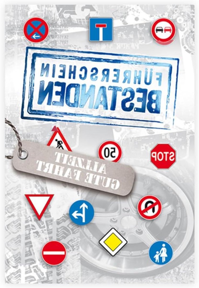 Gefeliciteerd Rijbewijs Kaart - Rijbewijs Kaart - Iemand Feliciteren - Embossed Lettering Glanzend Folie - 173 x 117 mm