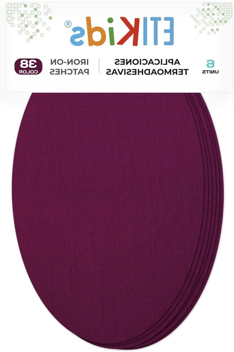 Kniebeschermers Strijkbaar - Reparatiedoek Broek - Kleding Repareren - Set van 6 Stuks - 16 x 10 cm - Kardinaal