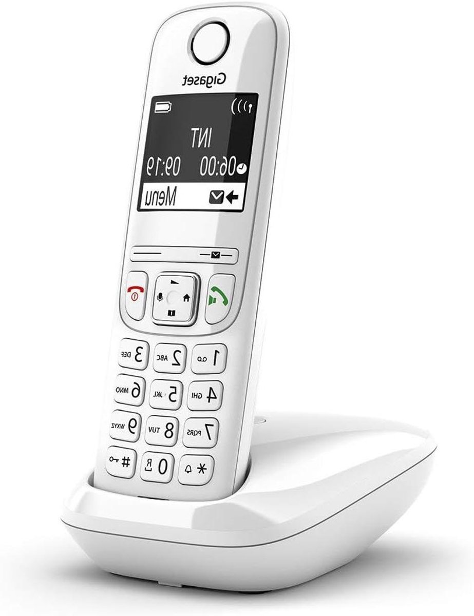 Draadloze Telefoon - Vaste Telefoon - Thuis Bellen - Ontworpen in Duitsland - 155 cm hoog - Wit