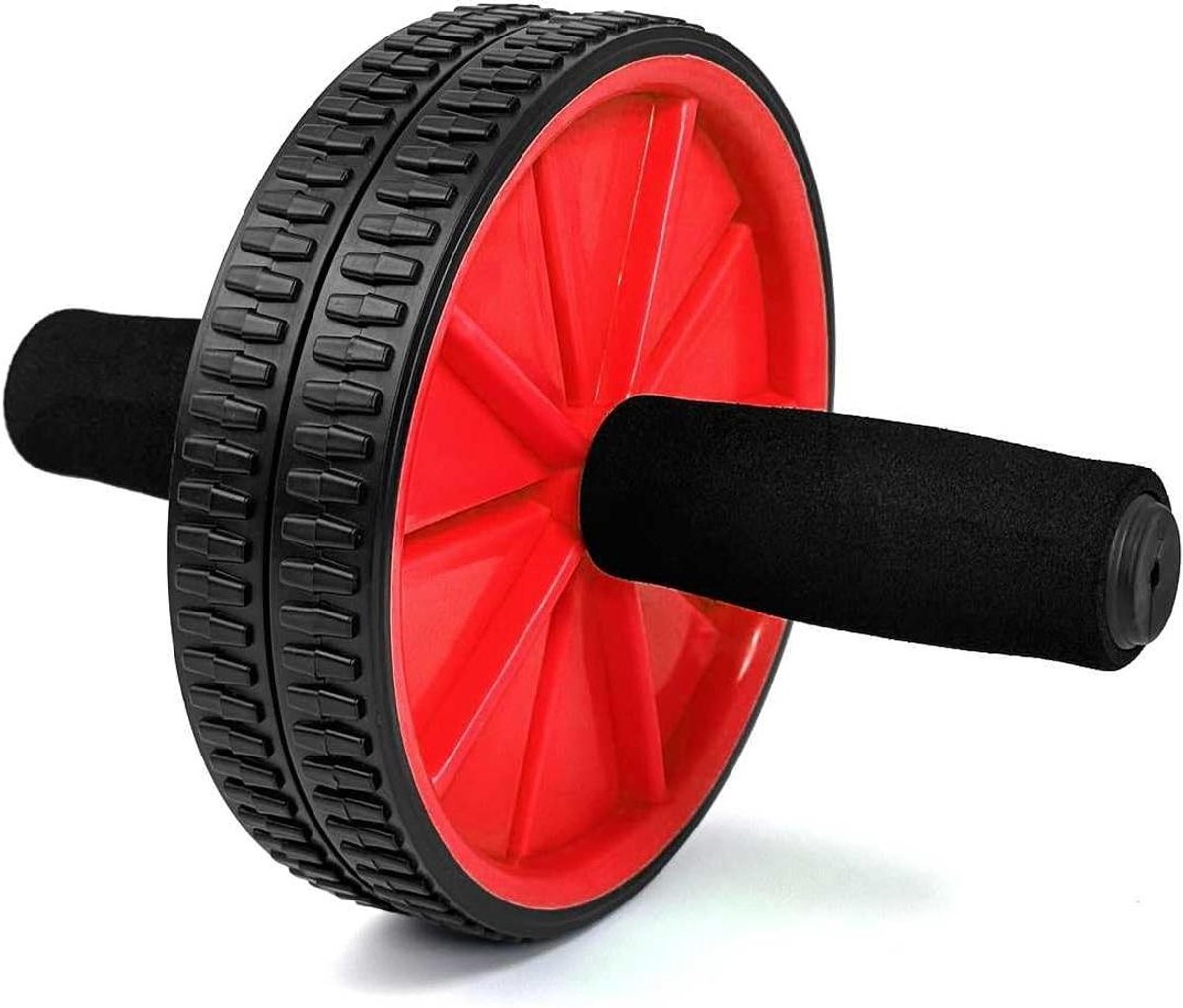 Buiktrainer - Ab Wheel Hometrainer - Buikspieren Trainen - Cardiovasculaire Oefening - 235 x 19 x 9 cm - Rood
