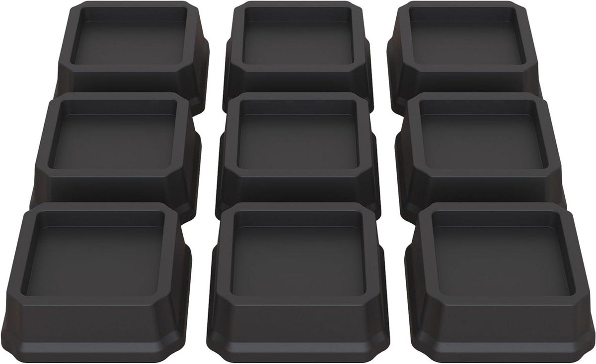 Bedverhogers - Meubelverhogers Stoelverhogers - Meubels Verplaatsen - Zware Kwaliteit - 254 cm - Zwart