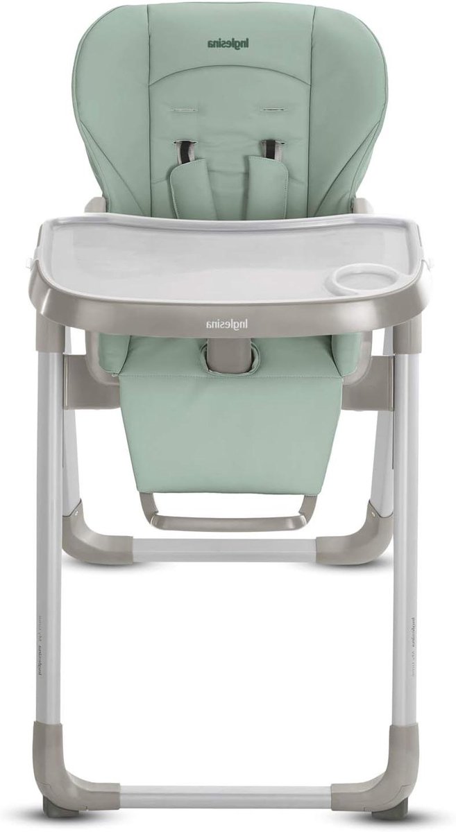 Kinderstoel - Baby eetstoel - Babyvoeding geven - Verstelbare rugleuning - 775 x 57 x 85 cm - Munt