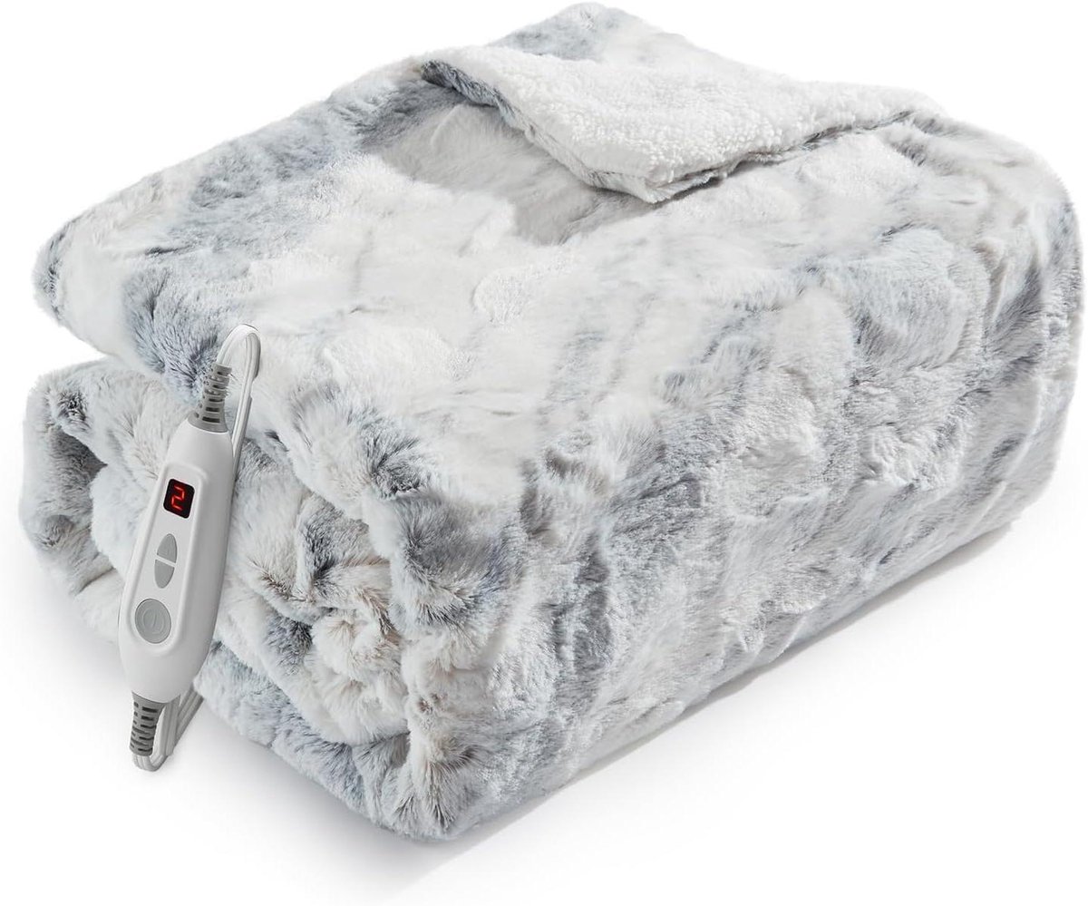 Verwarmde Deken - Elektrische Deken Fleece Deken - Warm Blijven - 6 Warmtestanden - 130 x 160 cm