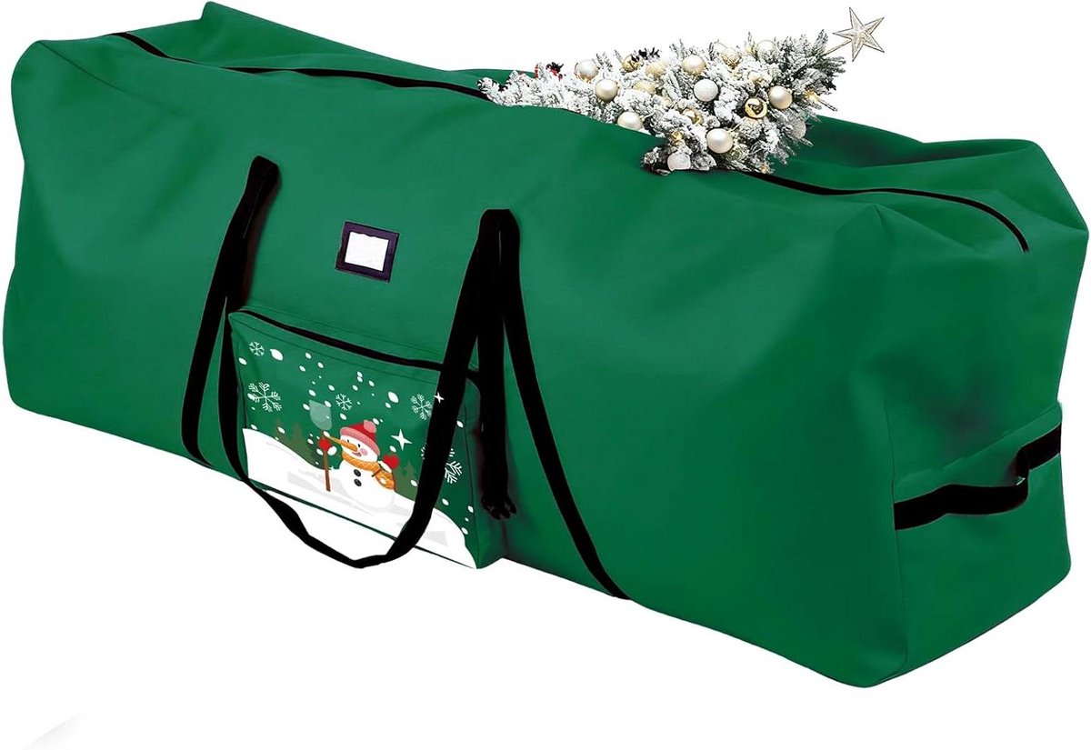 Kerstboom Opbergtas - Boomtas Kerst - Boom Opbergen - Waterdicht Duurzaam - 7.5ft - Groen