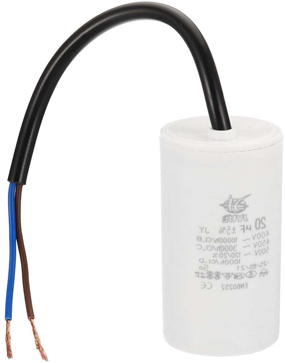 Motor Condensator - Start Condensator - Motor Starten - Laag Gewicht - 73 x 40 mm - Wit