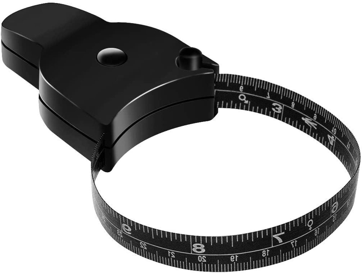 Intrekbaar Meetlint - Lichaamsmeter Meetlint - Lichaamsmaten Nemen - Drukknop Vergrendeling - 150 cm - Zwart