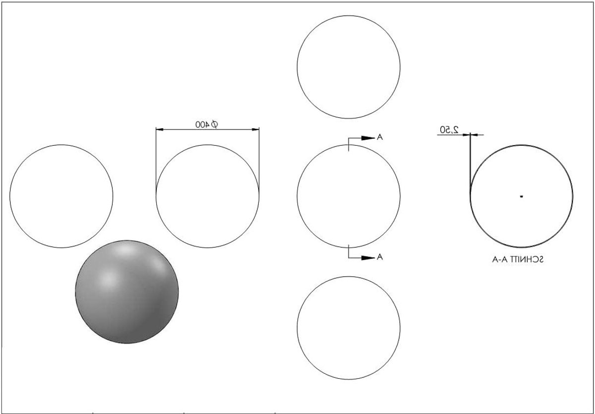 Hollow Sphere - Stalen Bol - Decoratie Poort - Onbehandeld Staal - 400 mm Diameter - Grijs