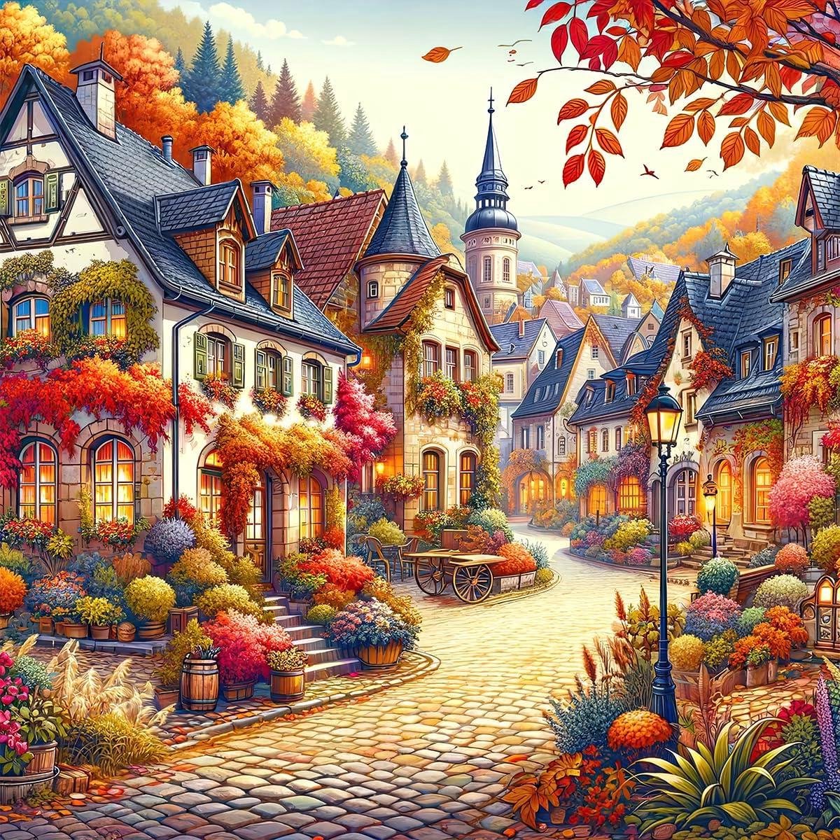 Puzzel 1024 stukjes - Legpuzzel Volwassenen - Ontspannende Vrije Tijd - Premium Kwaliteit Papier - 70x50 cm - Sprookjesstad