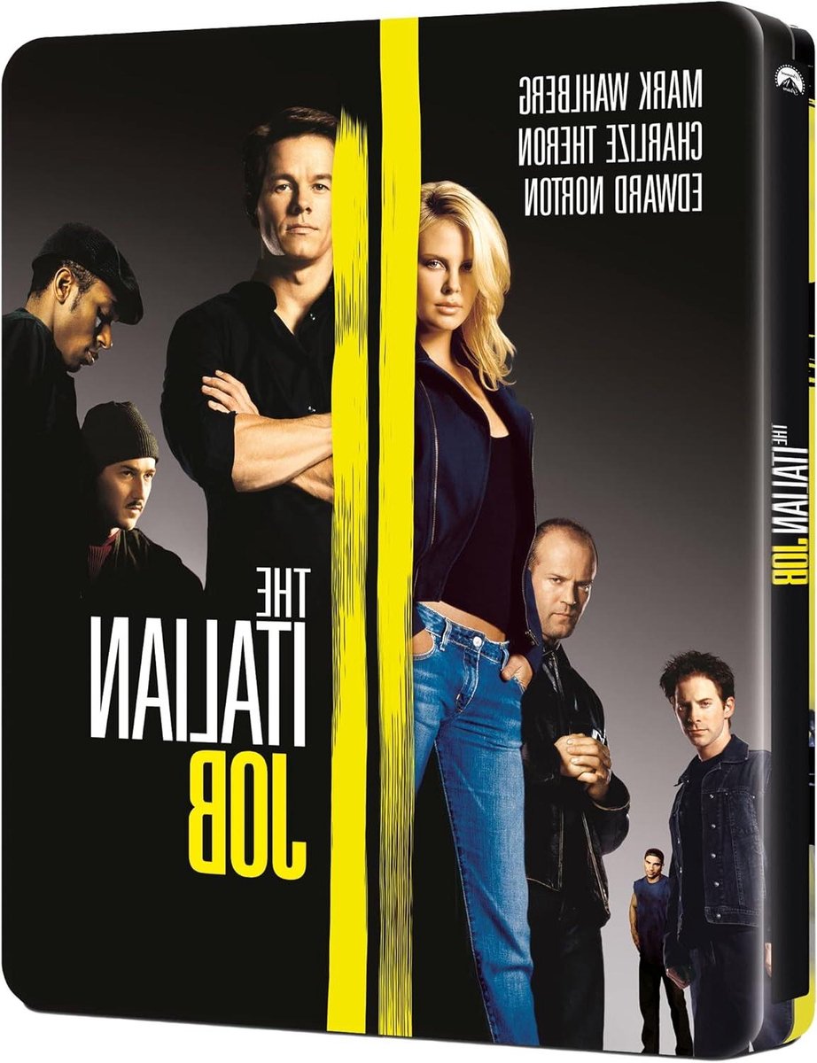 Italian Job Steelbook - Film BD - Film Kijken - Stalen Verpakking - 50 x 50 x 28 cm - Zilver